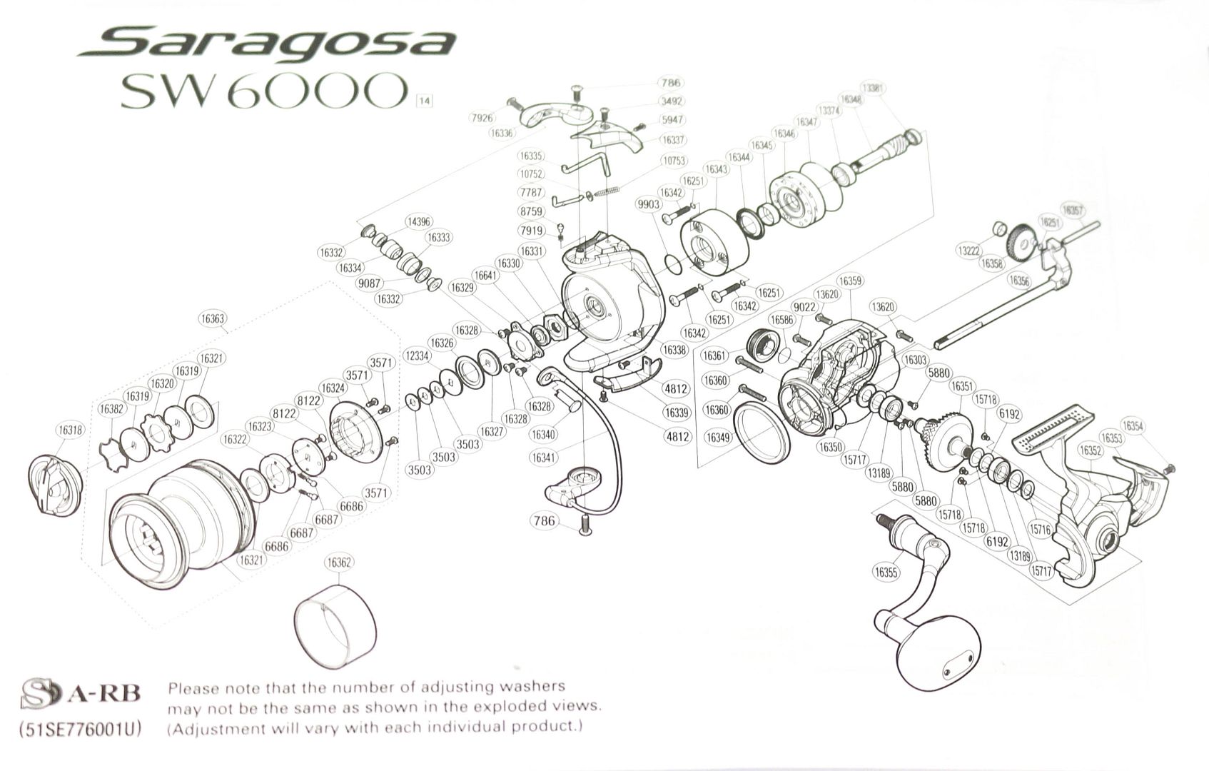 Shimano Reel Spinning Saragosa SW 6000 SRG6000SW (8938)